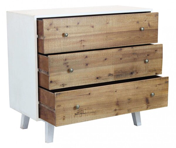 Mobile Barney 100x45x90 h cm in Legno Bianco