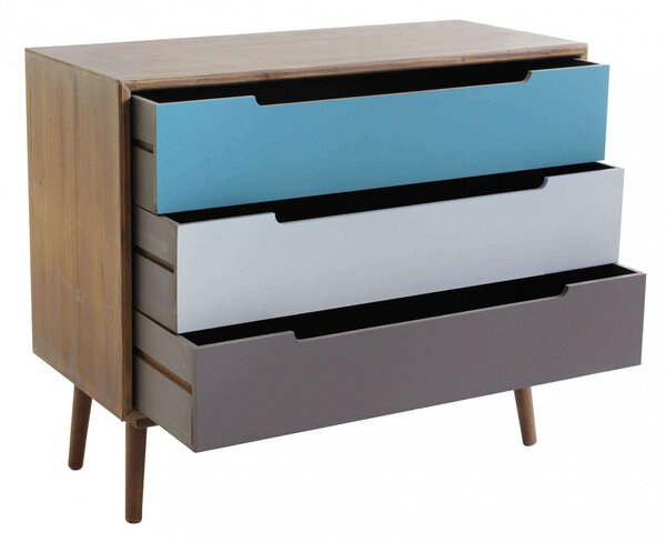 Mobile Brisbane 80x35,5x66,5 h cm in Legno Multicolor