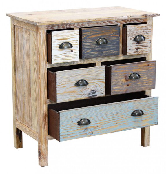 Mobile Nikolas 75x40x78 h cm in Legno Multicolor