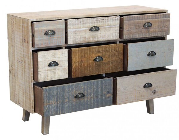 Mobile Donald 125x45x82 h cm in Legno Multicolor