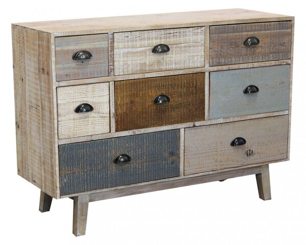 Mobile Donald 125x45x82 h cm in Legno Multicolor