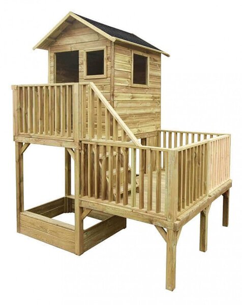 Casetta Gioco per Bambini in Legno Doremi 176x176x273 h cm in Legno