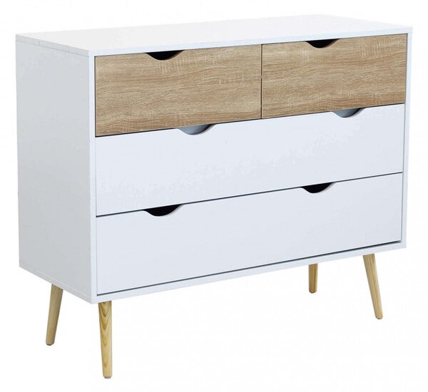 Mobile Terence 99x39x82 h cm in Legno Bianco