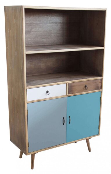 Mobiletto Barrie 80x35x140 h cm in Legno Multicolor