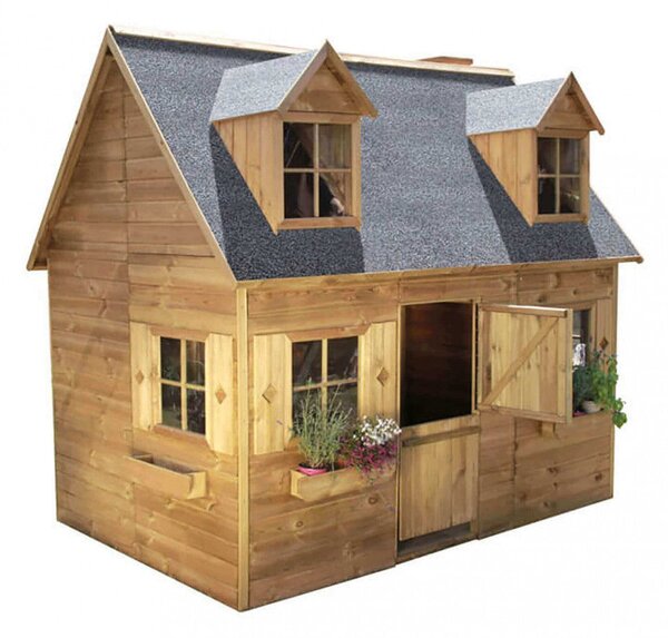 Casetta Gioco per Bambini in Legno Maia 161x248x218 h cm in Legno