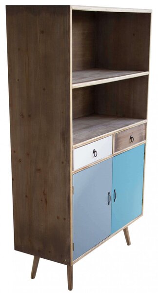 Mobiletto Barrie 80x35x140 h cm in Legno Multicolor