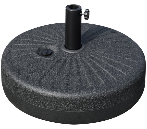 Base per Ombrellone da giardino Ø51x28 cm in Polietilene Nero