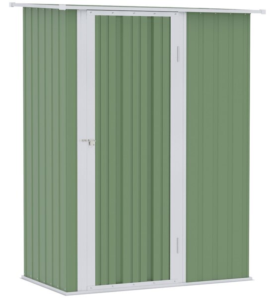 Casetta Box da Giardino 142x84x189 cm in Acciaio Verde