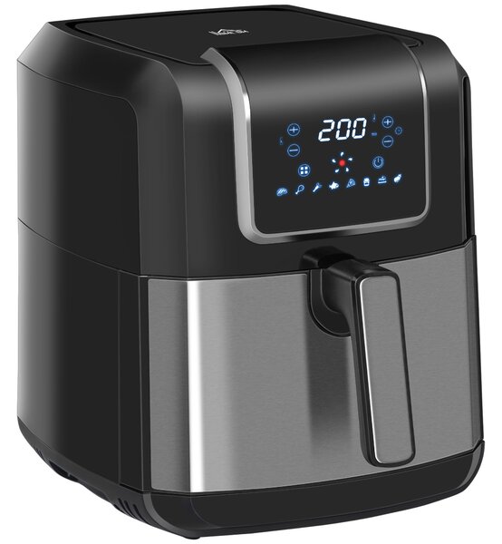 Friggitrice Elettrica ad Aria 1700W 6,5 Litri Nera