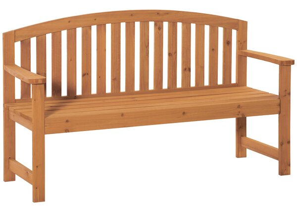 Panchina da Giardino 3 Posti 140x50x85 cm in Legno di Abete Naturale
