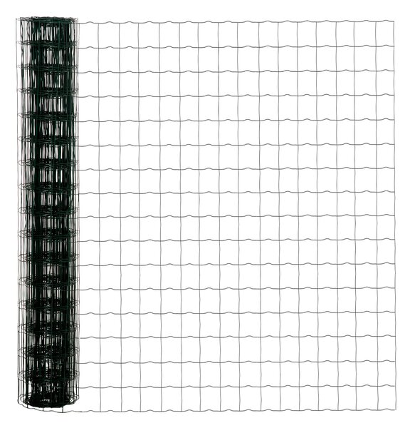 Rete di Recinzione 25m H1,7m in Acciaio e PVC Verde