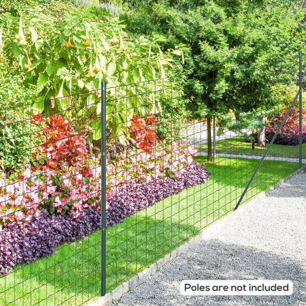 Rete di Recinzione 25m H1,7m in Acciaio e PVC Verde