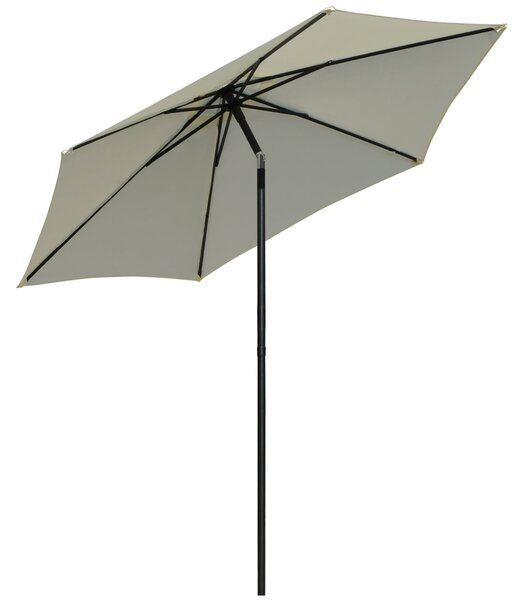 Ombrellone da Giardino Ø2,6 m Palo Ø38 mm in Metallo e Poliestere Bianco Crema