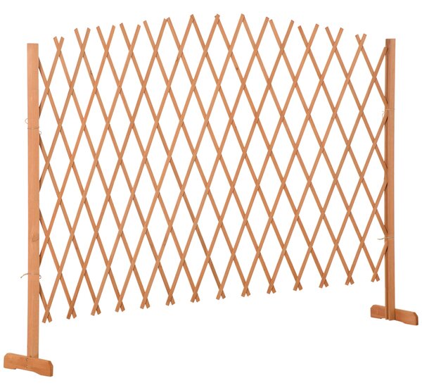 Recinzione da Giardino Estensibile 150x30x148 cm in Legno di Abete Arancione