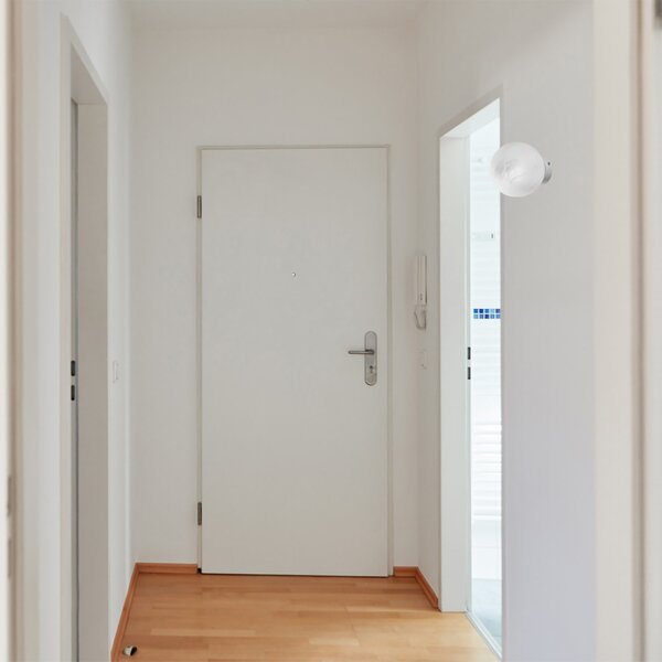 Applique Contemporanea Olaf Metallo Cromo Bianco 1 Luce E14