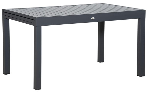 Tavolo Allungabile da Giardino 135-270x90x75 cm in Alluminio Grigio