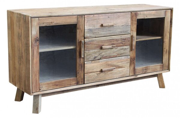 Credenza Dalton 160x48x85 h cm in Pino riciclato Marrone