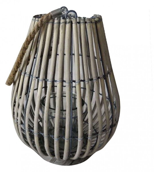 Lanterna Celeste in Vimini Grigio