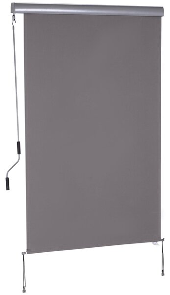 Tenda da Sole Avvolgibile da Soffitto 120x200 cm con Manovella Grigio
