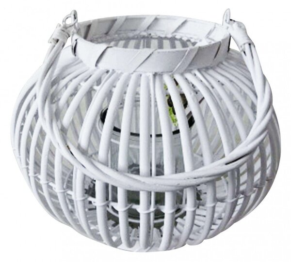 Lanterna Georgie in Vimini Bianco