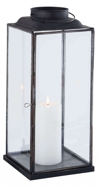 Lanterna Mollie Piccola 18x18x42,5 h cm in Acciaio Antracite