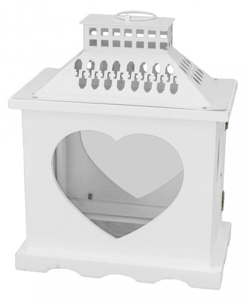 Lanterna Cassie in Legno Bianco
