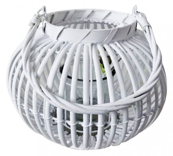 Lanterna Georgie in Vimini Bianco