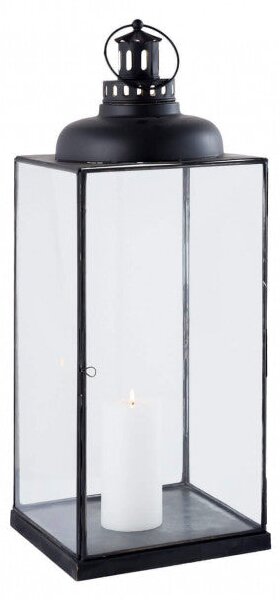 Lanterna Missie Piccola 25x25x66 h cm in Acciaio Antracite