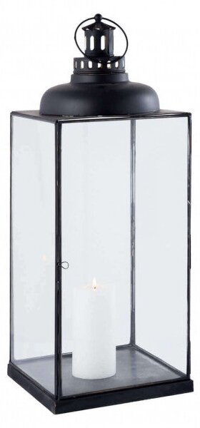 Lanterna Missie Piccola 25x25x66 h cm in Acciaio Antracite