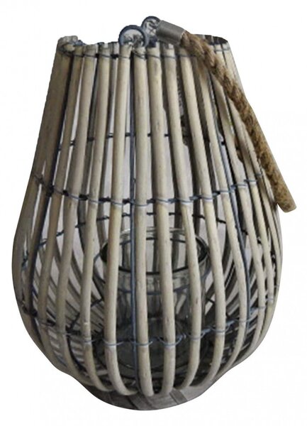 Lanterna Celeste in Vimini Grigio