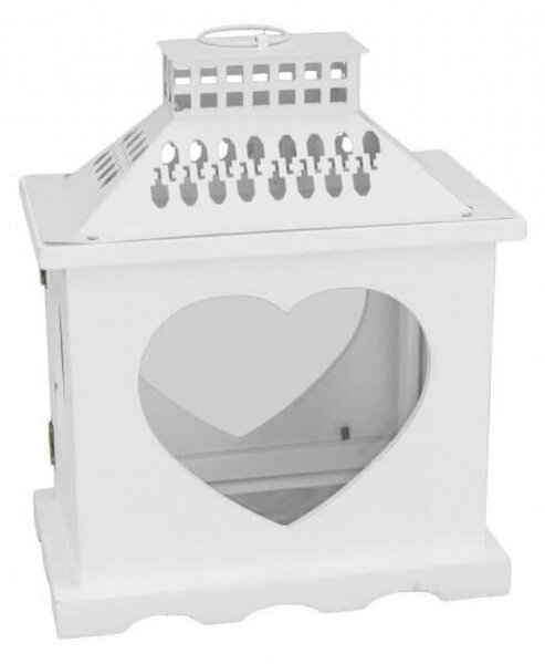 Lanterna Cassie in Legno Bianco
