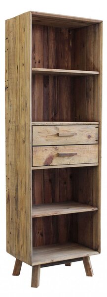 Libreria Collin 60x40x190 h cm in Pino riciclato Marrone