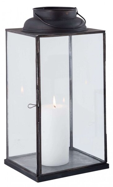 Lanterna Naomi Grande 20,5x20,5x44 h cm in Acciaio Antracite