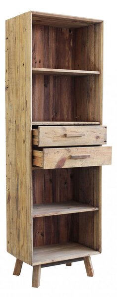 Libreria Collin 60x40x190 h cm in Pino riciclato Marrone