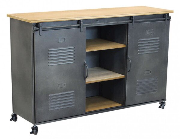 Mobile Gabriel 116x40x77 h cm in Acciaio Grigio