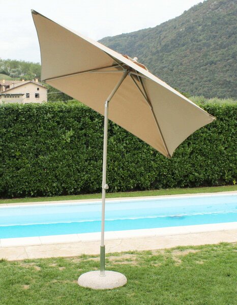 Ombrellone da Giardino Nice 2x2 m in Alluminio Tortora