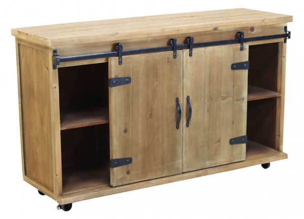 Mobile Dominic 123x41x75 h cm in Legno Marrone