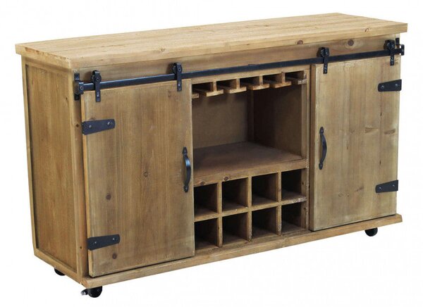 Mobile Dominic 123x41x75 h cm in Legno Marrone