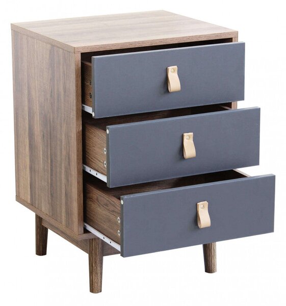 Mobiletto Norbert 45x39x63 h cm in Legno Grigio
