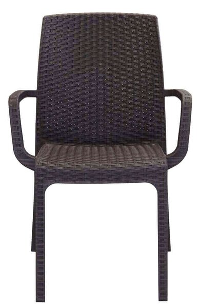 Sedia indiana 57x59x86 h cm in Wicker Marrone