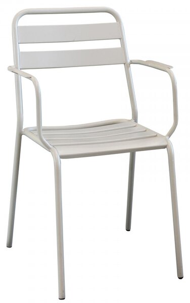 Sedia Bristol Impilabile 51x52x81 h cm in Acciaio Tortora
