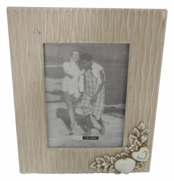 Portafoto 13x18 Shabby Chic Rettangolare 20,5x2,5x25,5 h cm in MDF Tortora