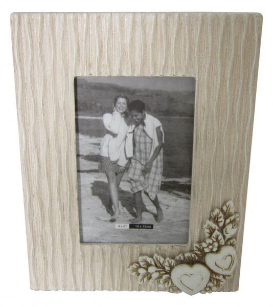 Portafoto 10x15 Shabby Chic Rettangolare 17,5x2,5x22,5 h cm in MDF Tortora