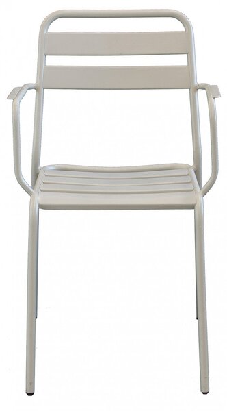 Sedia Bristol Impilabile 51x52x81 h cm in Acciaio Tortora