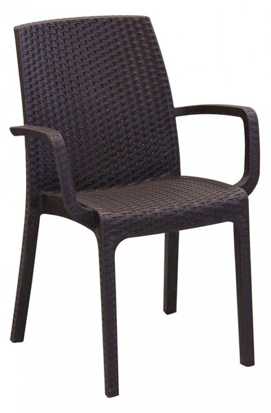 Sedia indiana 57x59x86 h cm in Wicker Marrone