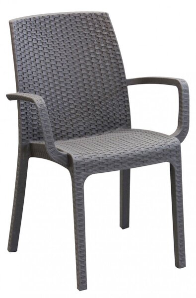 Sedia indiana 57x59x86 h cm in Wicker Taupe