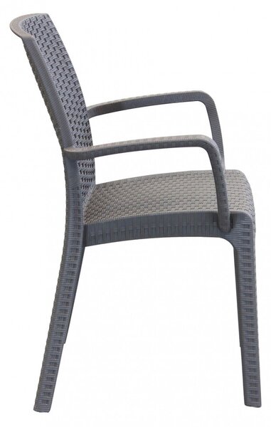Sedia indiana 57x59x86 h cm in Wicker Taupe