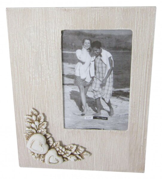 Portafoto 10x15 Shabby Chic Rettangolare 18x2,5x23 h cm in MDF Tortora