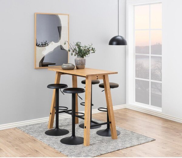 Sedia da bar grigia in imbottito con altezza regolabile (altezza della seduta 62 cm) Finch – Actona