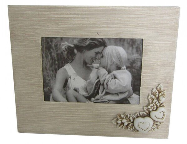 Portafoto 18x13 Shabby Chic Rettangolare 26,5x2,5x22,5 h cm in MDF